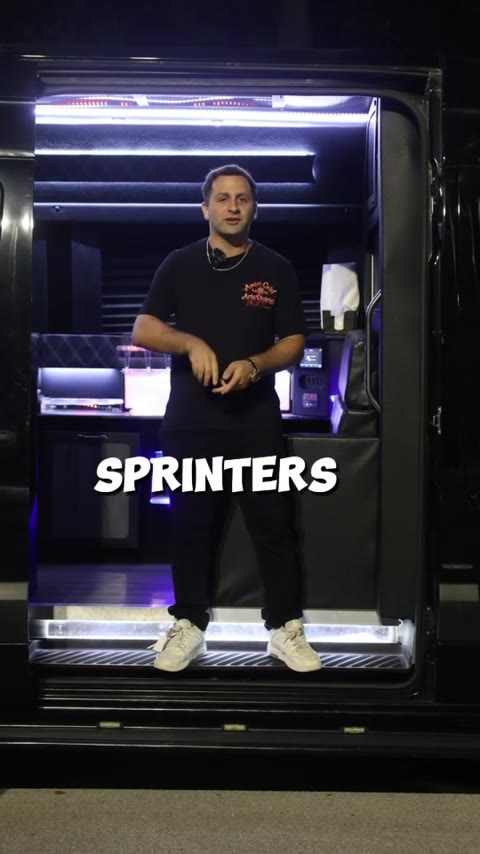 Josh in the doorway of the sprinter